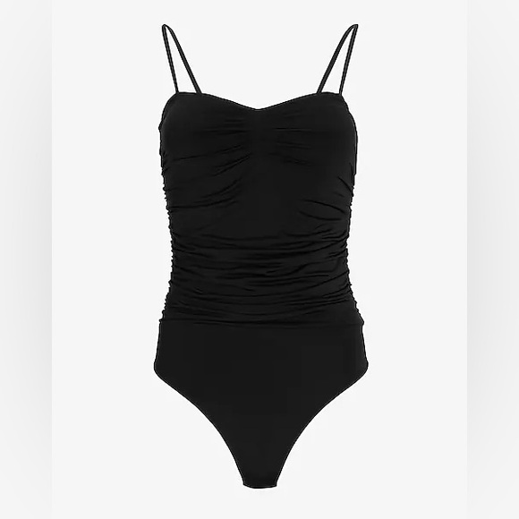 Express Tops - Express Black Body Contour Swimsuit